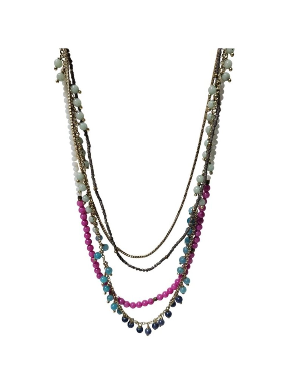Nakamol Multi Strand Beaded Necklace Retro Boho Beachy Festival Fashion Jewelry